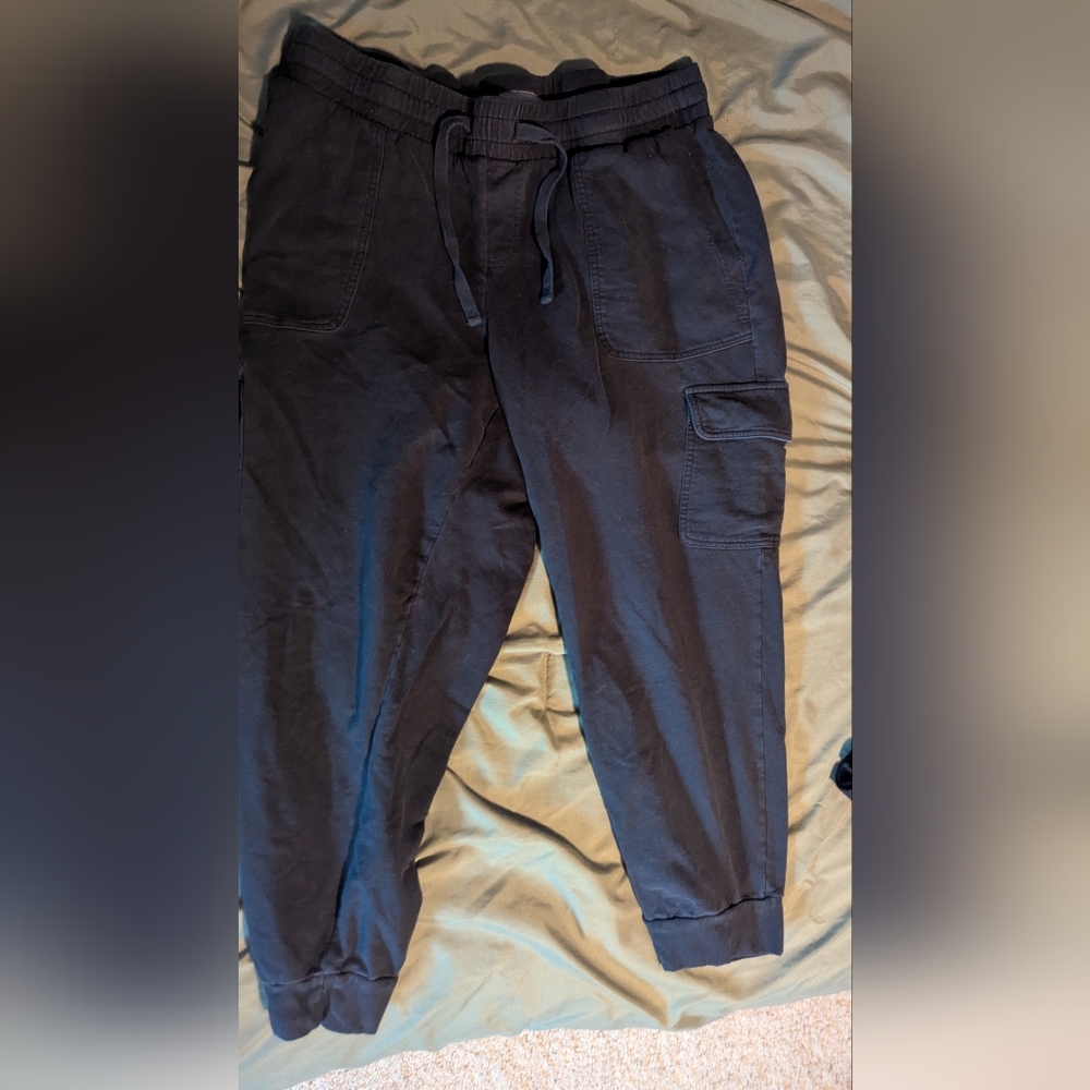 Torrid Cropped Cargo Jogger Black Pajama Pants